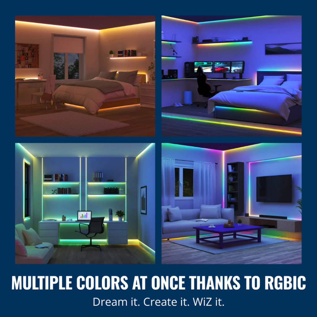 WiZ Smart Wifi Neon RGBIC LED Lightstrip 5M