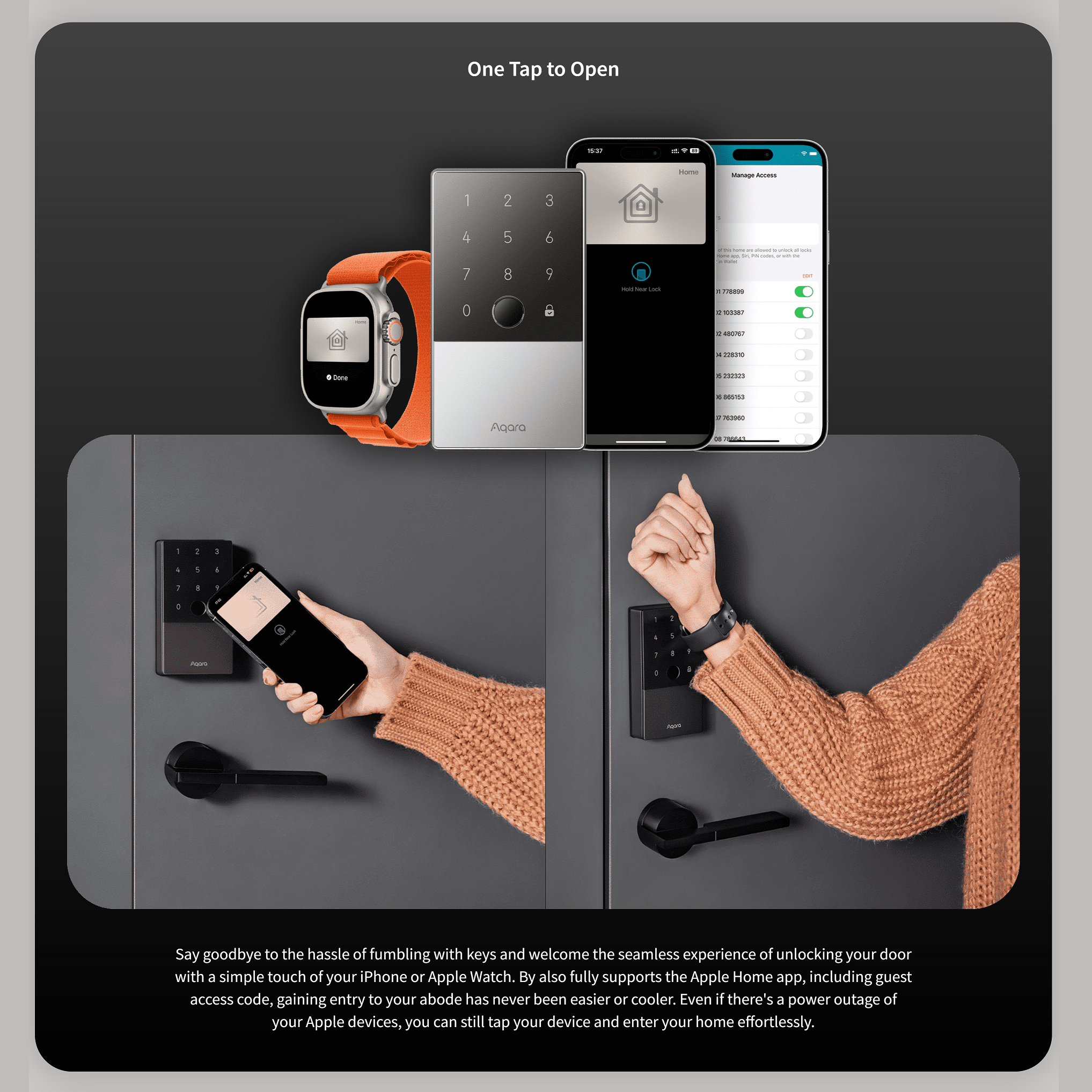 Aqara U100 Smart Door Lock (Installation Included)