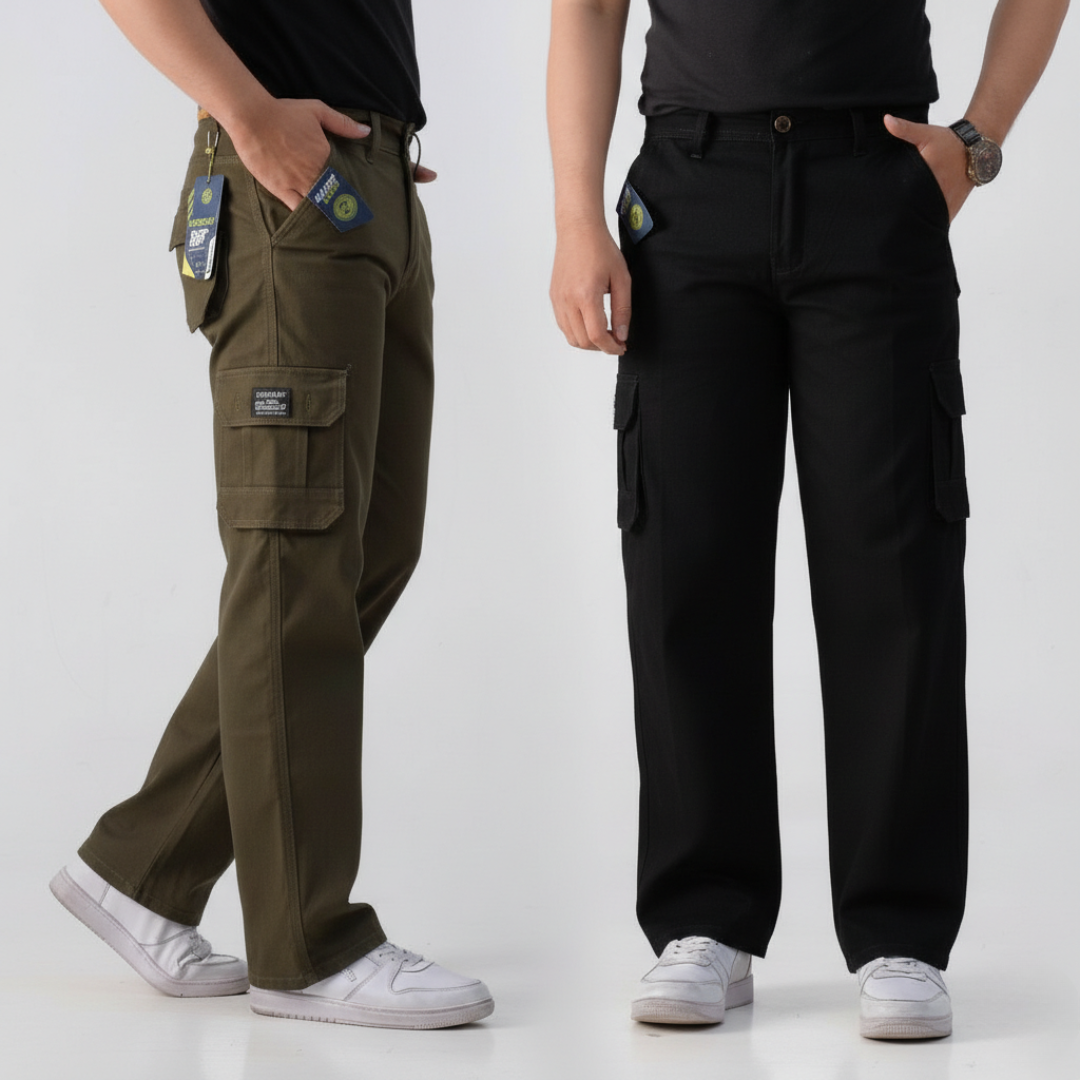 Urban Command Straight Fit Cargo Pants Pack of 2