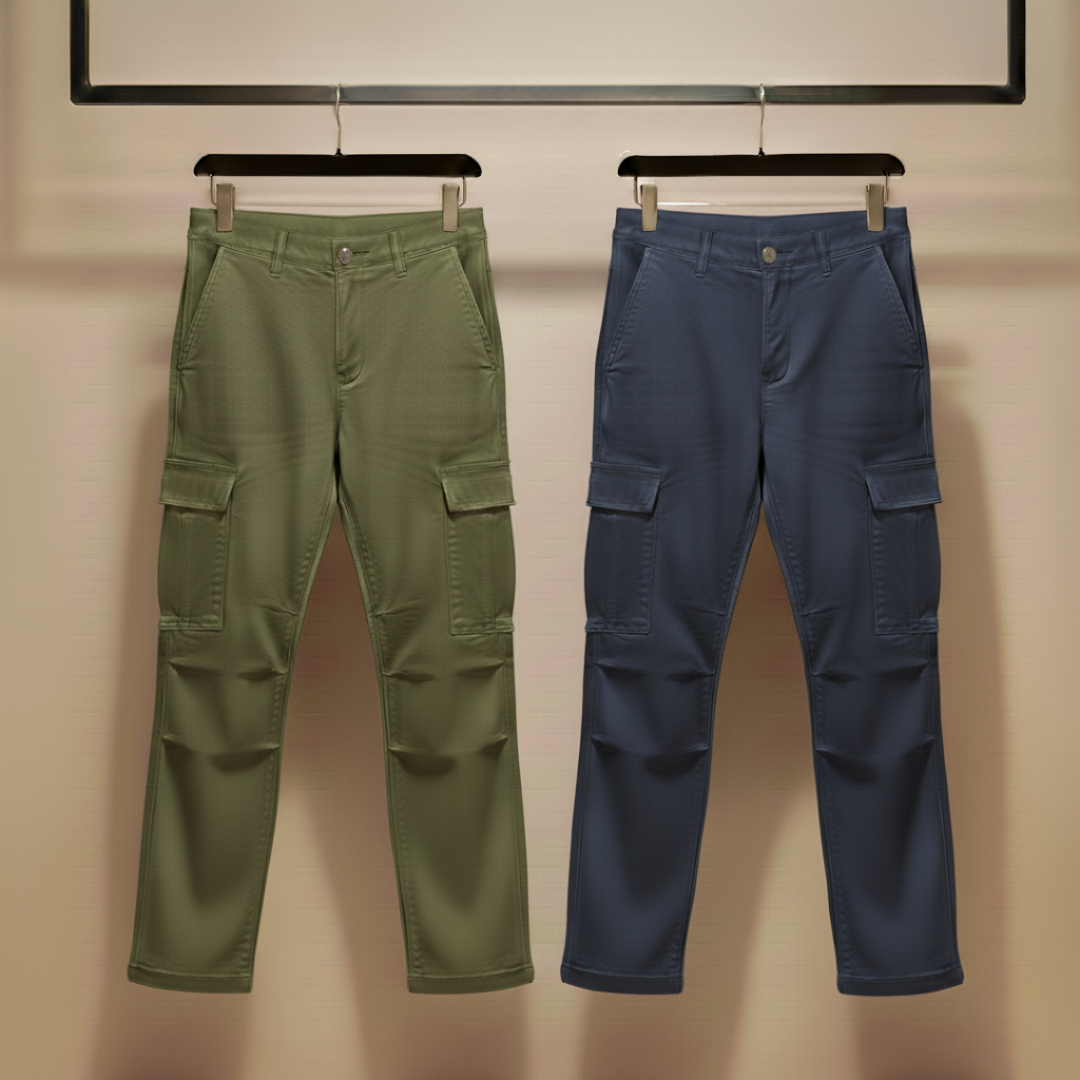 Olive Navy StreetFlex Cargo Pants – Pack of 2