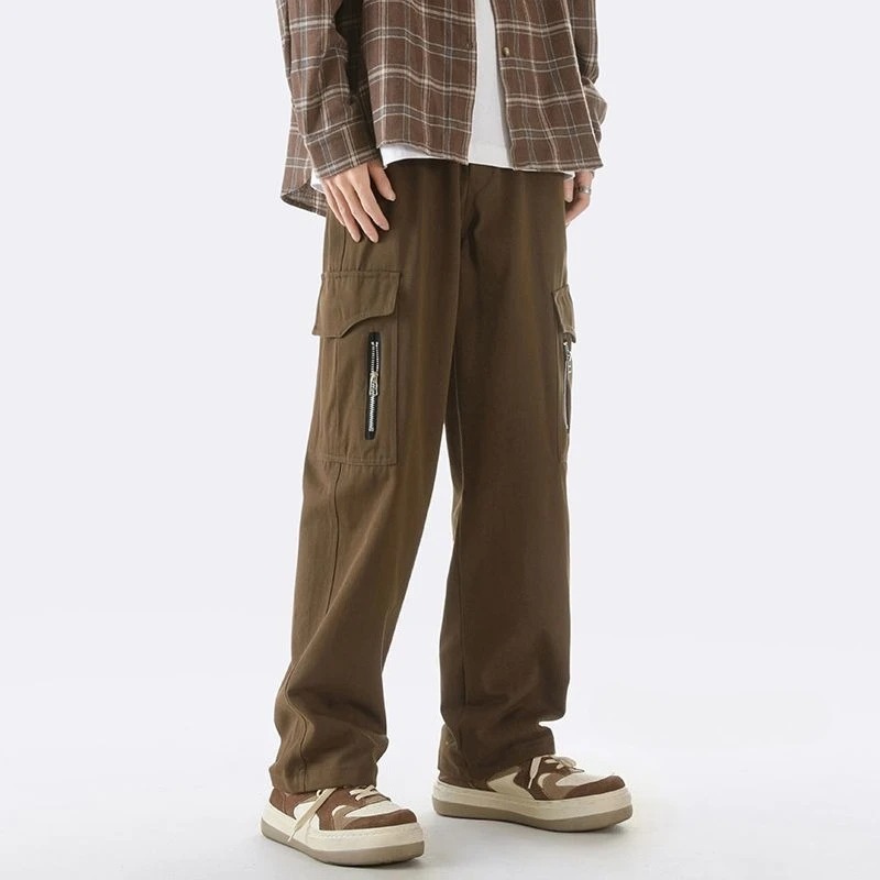 Urban Drift Wide Cargo Pants – Coffee Brown & Jet Black