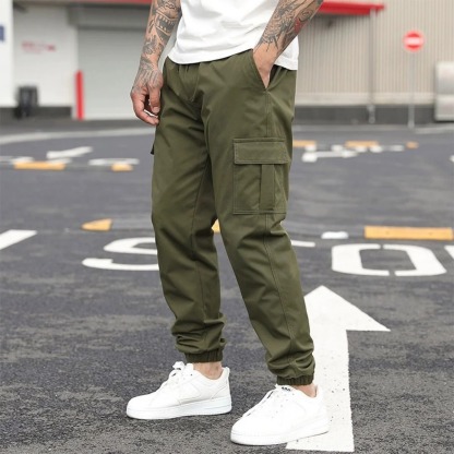 Black + Olive Green Cargo Joggers Pack