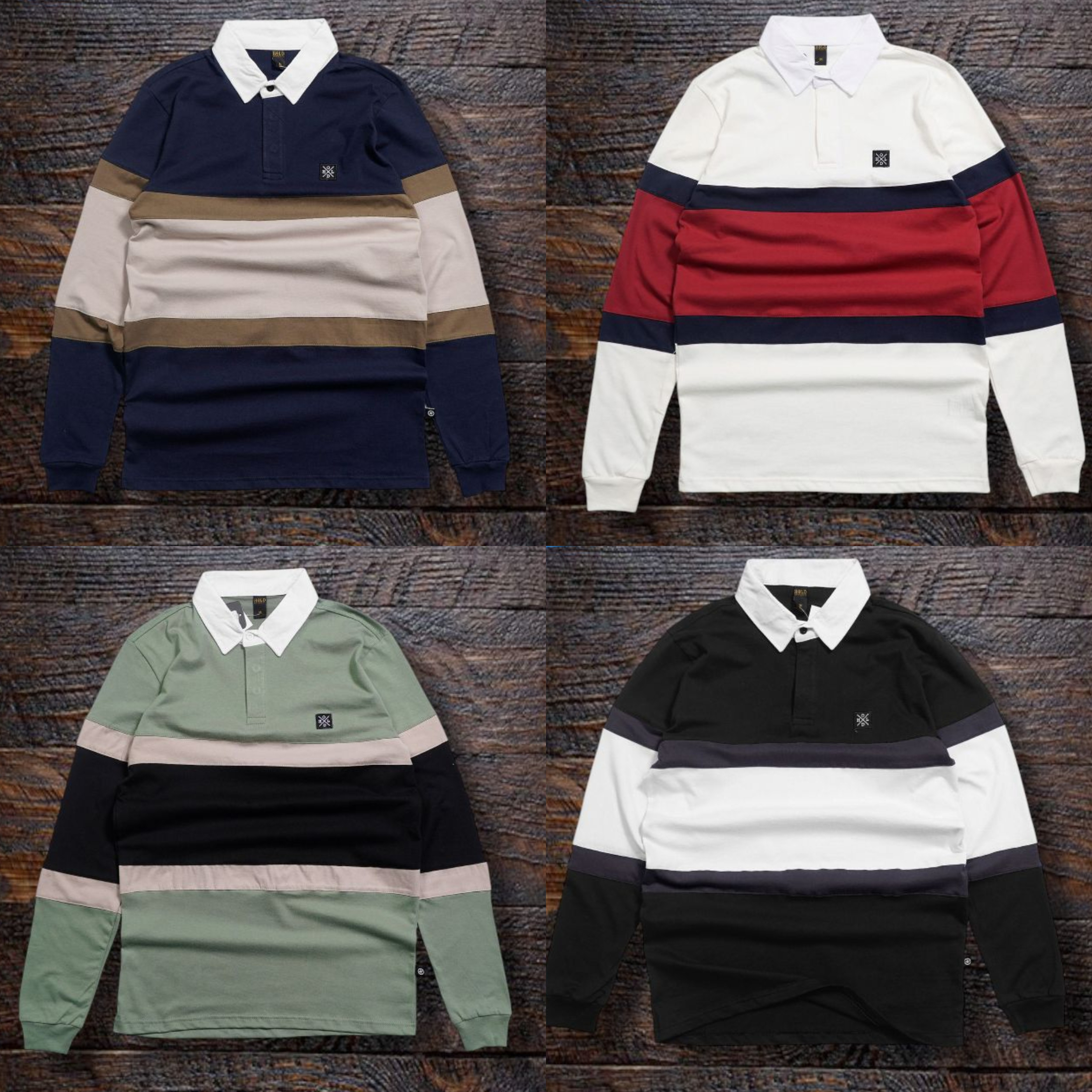 Hold Long Sleeve Men's Rugby Polo