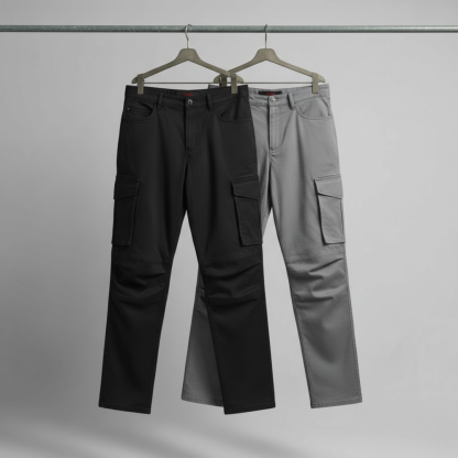 Steel Force Straight-Fit Cargo Pants Pack of 2