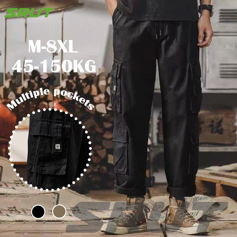 Men’s Straight Fit Utility Cargo Trousers – Pack of 2