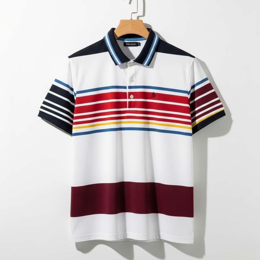 Bold Fusion Stripe Polo – Pack of 4
