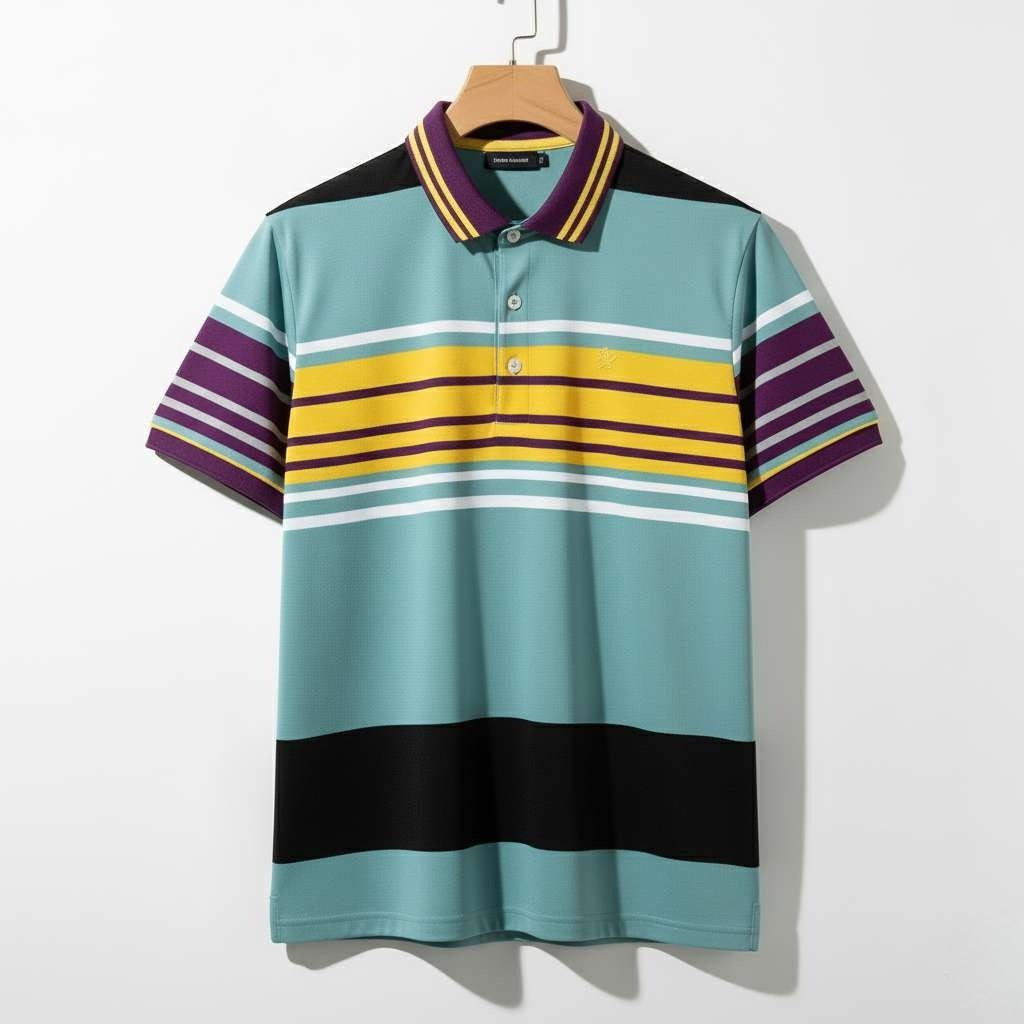 Vibrant MultiStripe Polo – Pack of 4