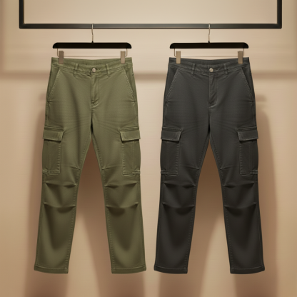 Olive Edge Premium Cargo Pants – Pack of 2