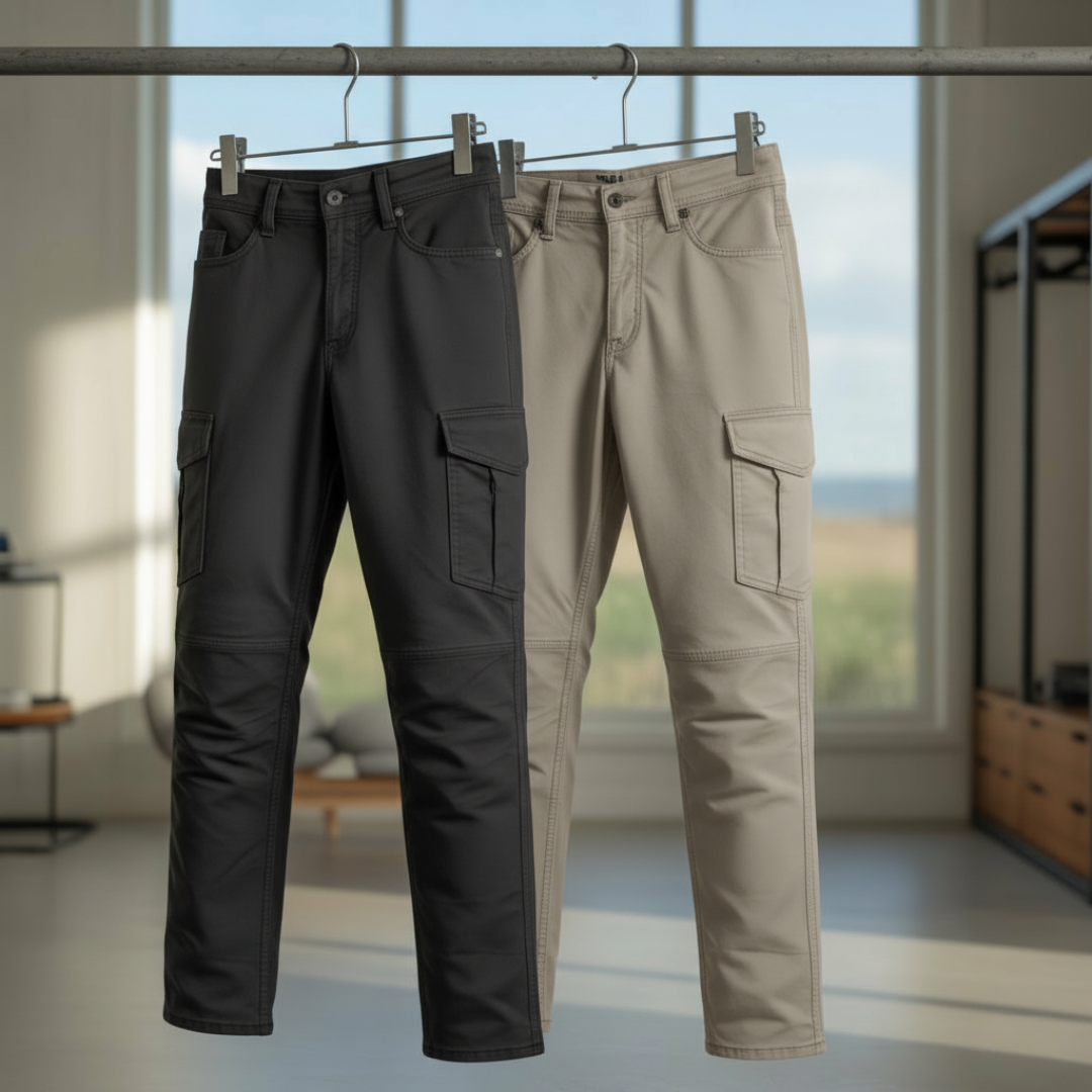 Urban Khaki Straight-Fit Cargo Pants Pack of 2