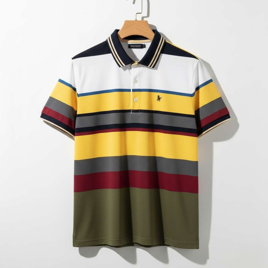 Bold Fusion Stripe Polo – Pack of 4