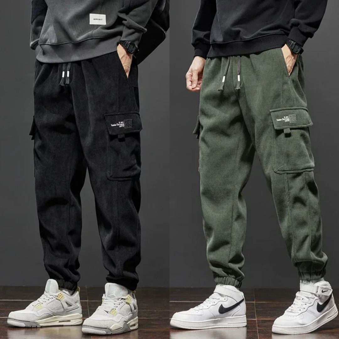 StreetCore Fleece Utility Cargo Joggers Pack of 2