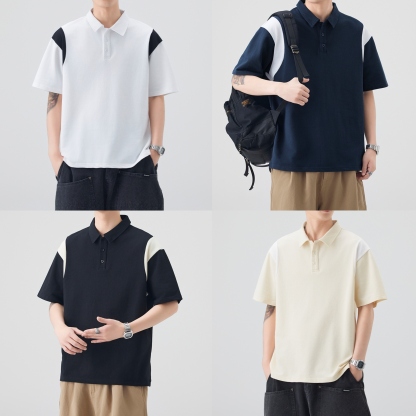 Color Block Shoulder Quad