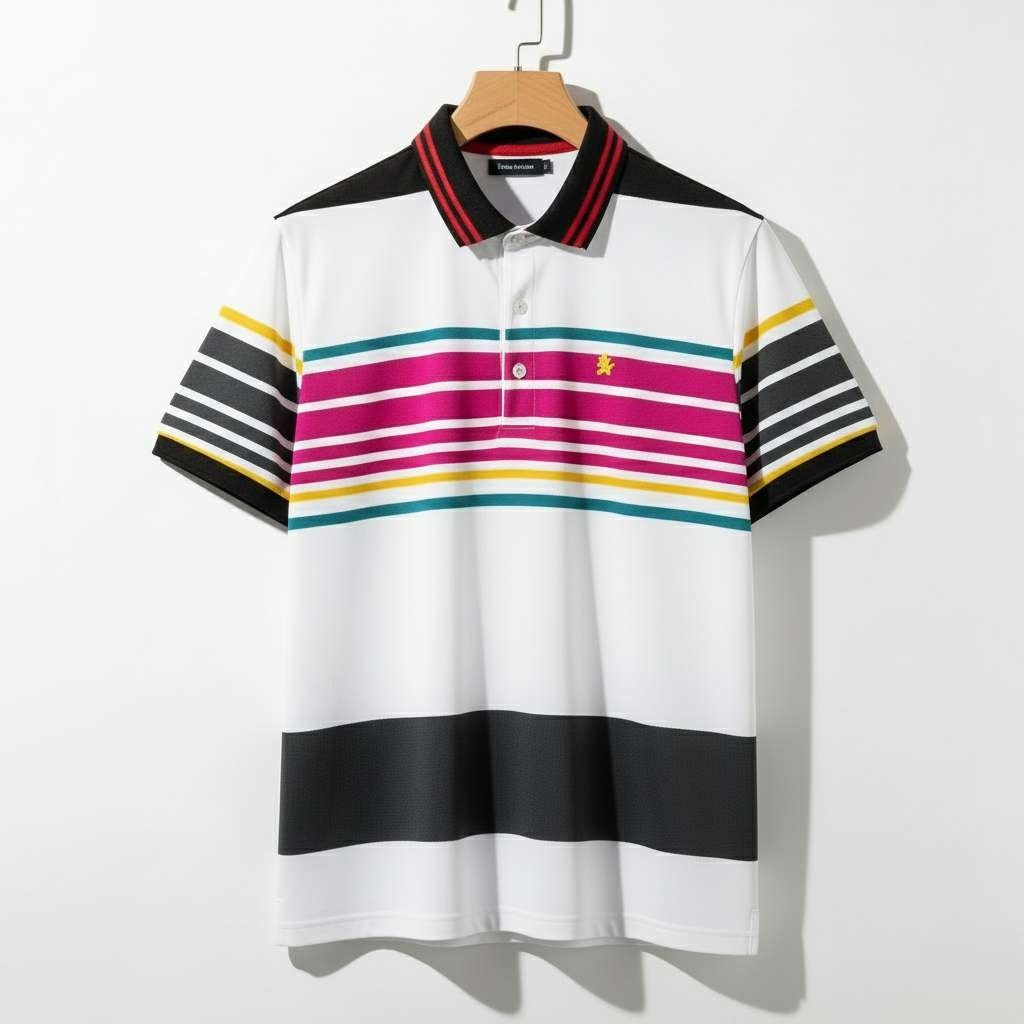 Vibrant MultiStripe Polo – Pack of 4