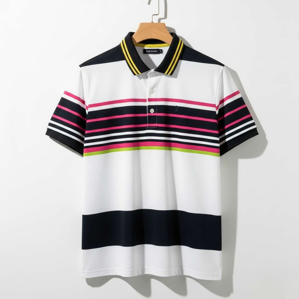Bold Fusion Stripe Polo – Pack of 4