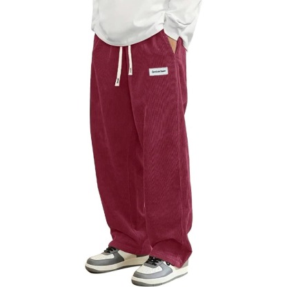 Classic Corduroy Streetwear Wide Leg Pants Pack of 2