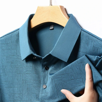 Men's Business Casual Short Sleeved Shirt Solid Color Polo Shirt (Pack of 4)