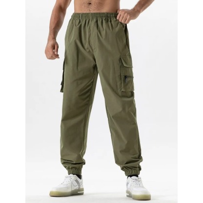 TacticalEase Elastic Fit Cargo Joggers Pack of 2