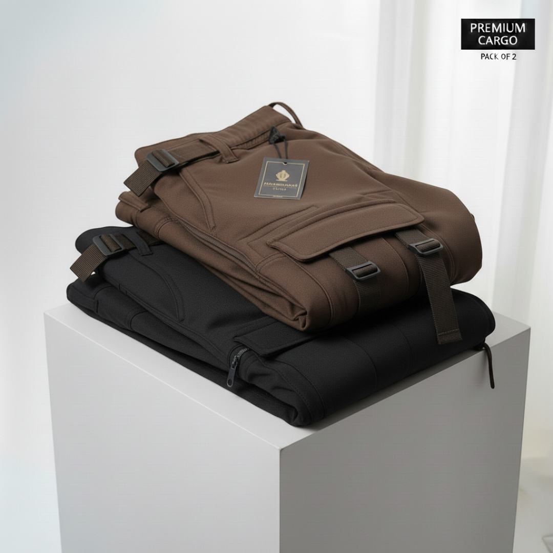 Cocoa Storm Premium Cargo Pants Pack of 2