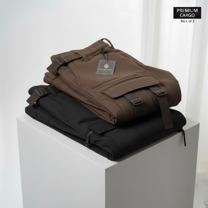 Cocoa Storm Premium Cargo Pants Pack of 2