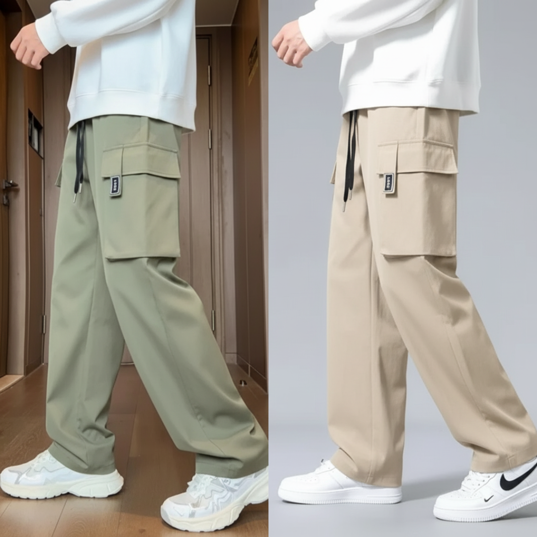 LooseFit Drip Cargo Pants – Pack of 2