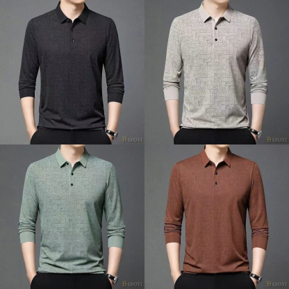 Men's Long Sleeve T-shirt Business Casual