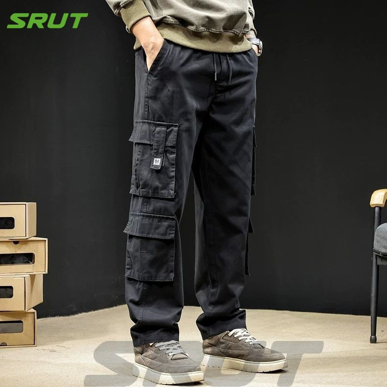 Men’s Straight Fit Utility Cargo Trousers – Pack of 2