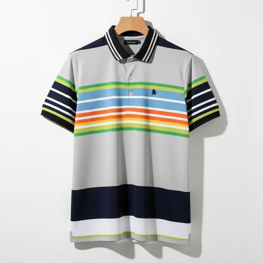 Vibrant MultiStripe Polo – Pack of 4
