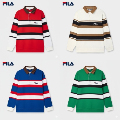 Heritage Striped Polo Sweat Collection – Pack of 4 (Red | Cream | Blue | Green)
