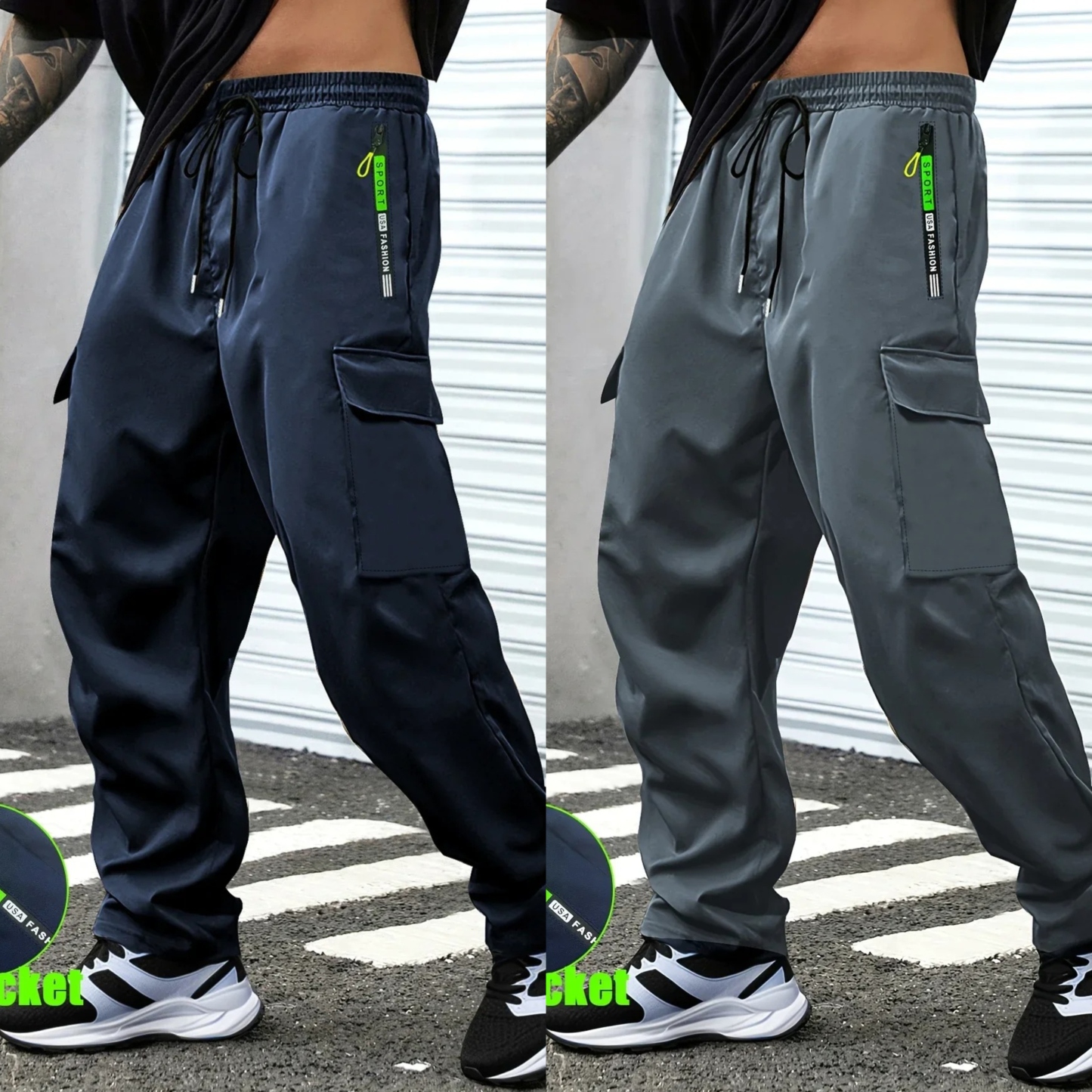 StreetCore TechFit Cargo Joggers Pack of 2