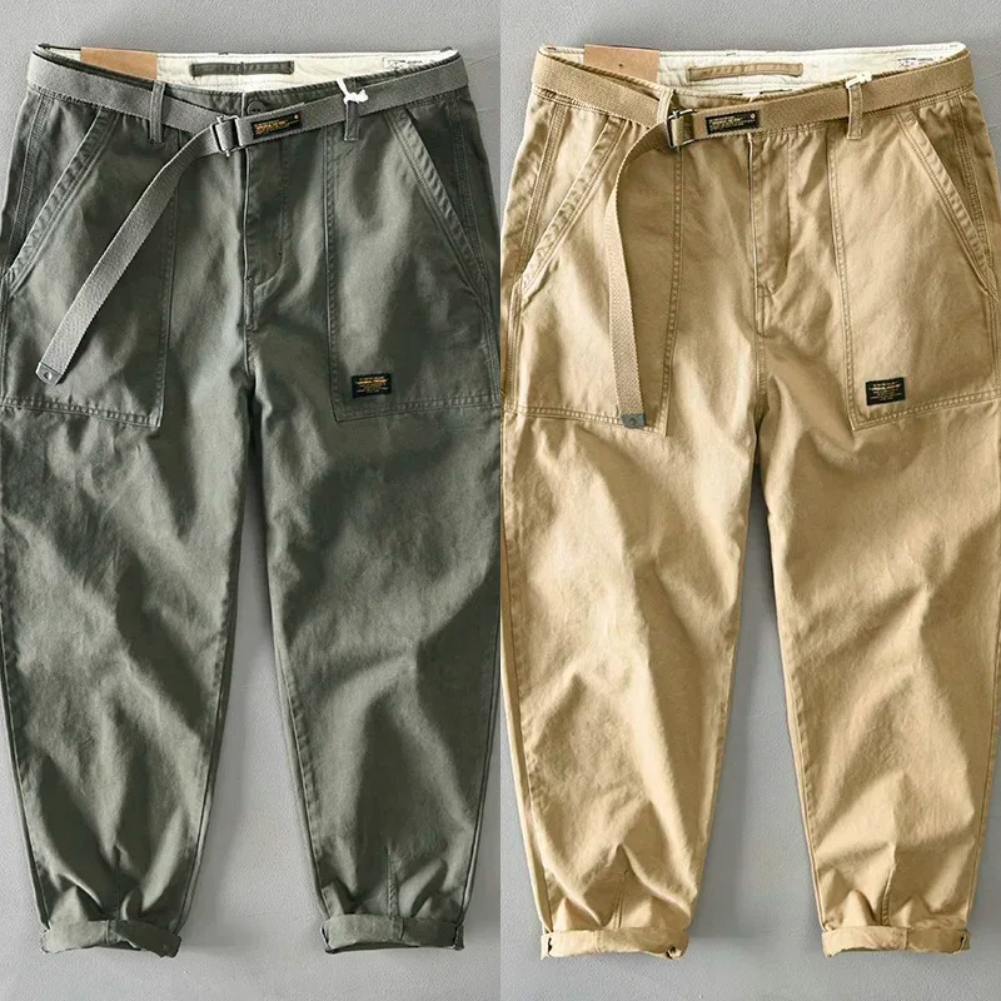 UrbanTrail Utility Belted Tapered Cargo Pants Pack of 2