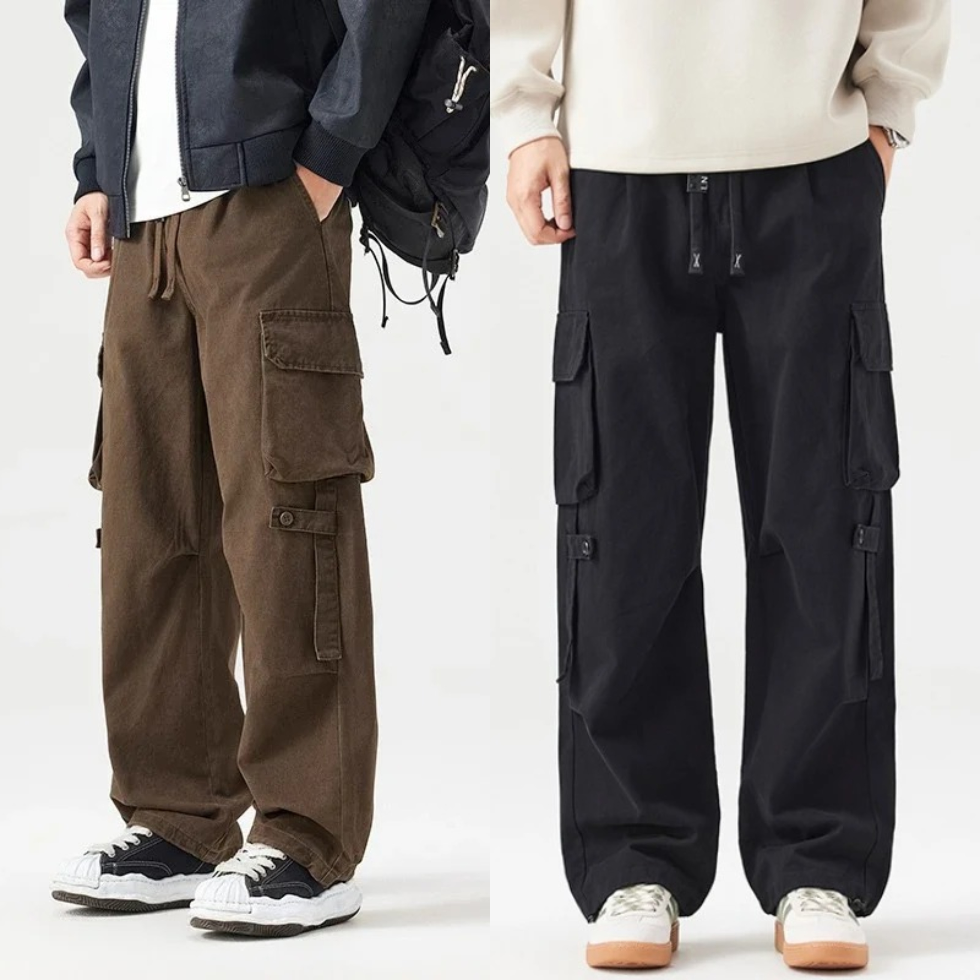 RuggedFlow Baggy Cargo Pants – Pack of 2