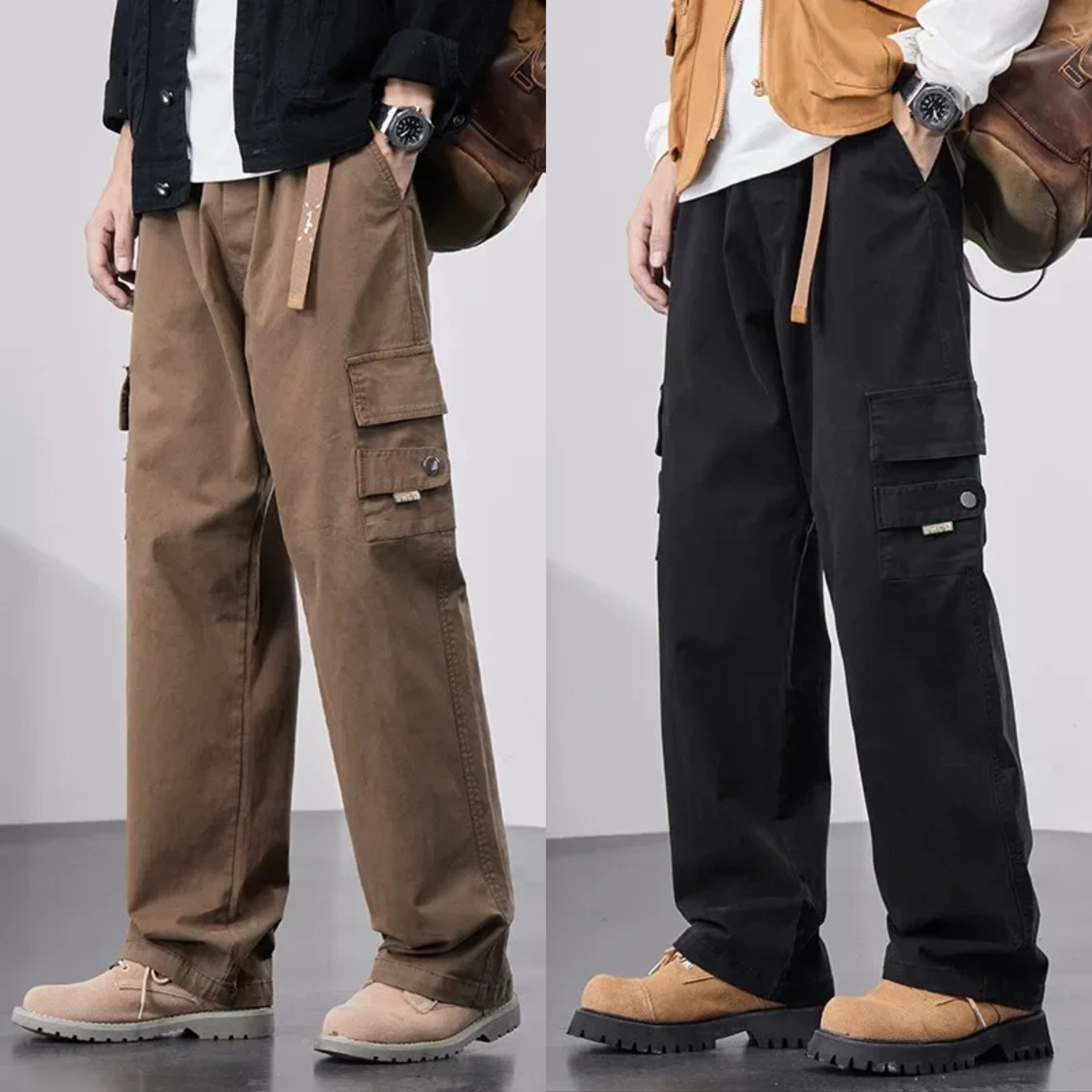 StreetForge Tactical Cargo Pants – Pack of 2