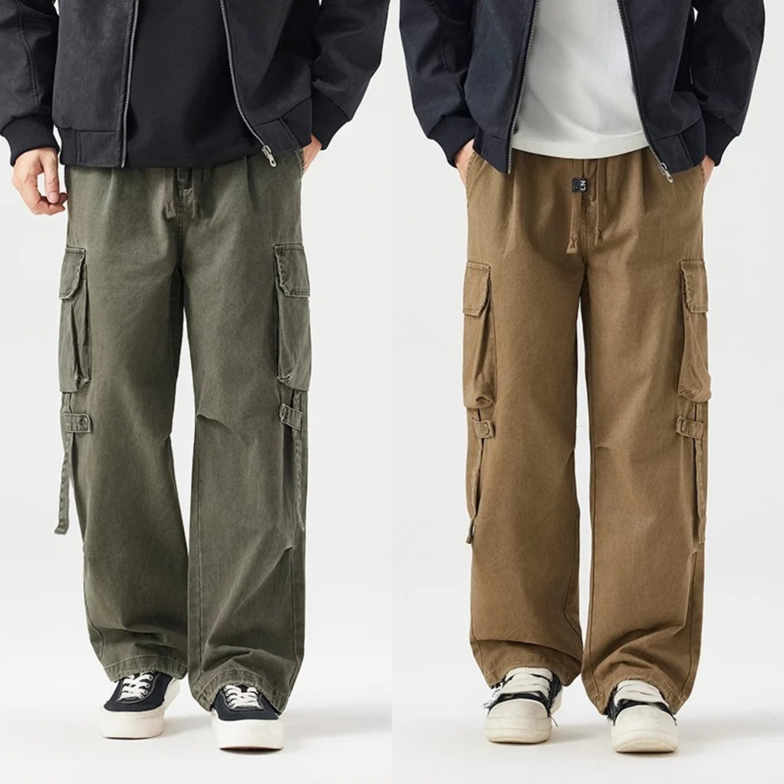 UrbanTrail Wide-Leg Cargo Pants – Pack of 2