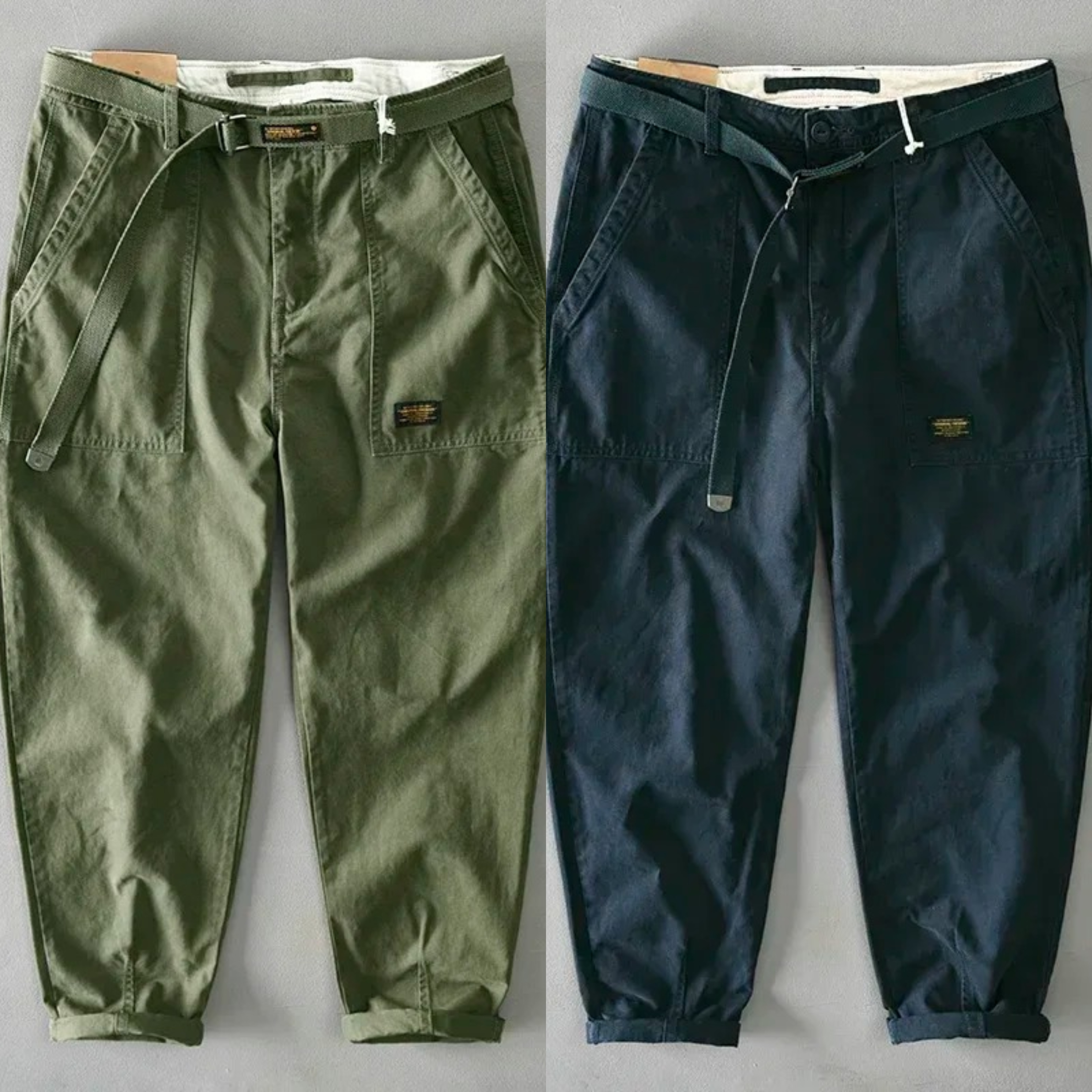 TerrainEdge Adjustable Belt Slim Cargo Pants Pack of 2