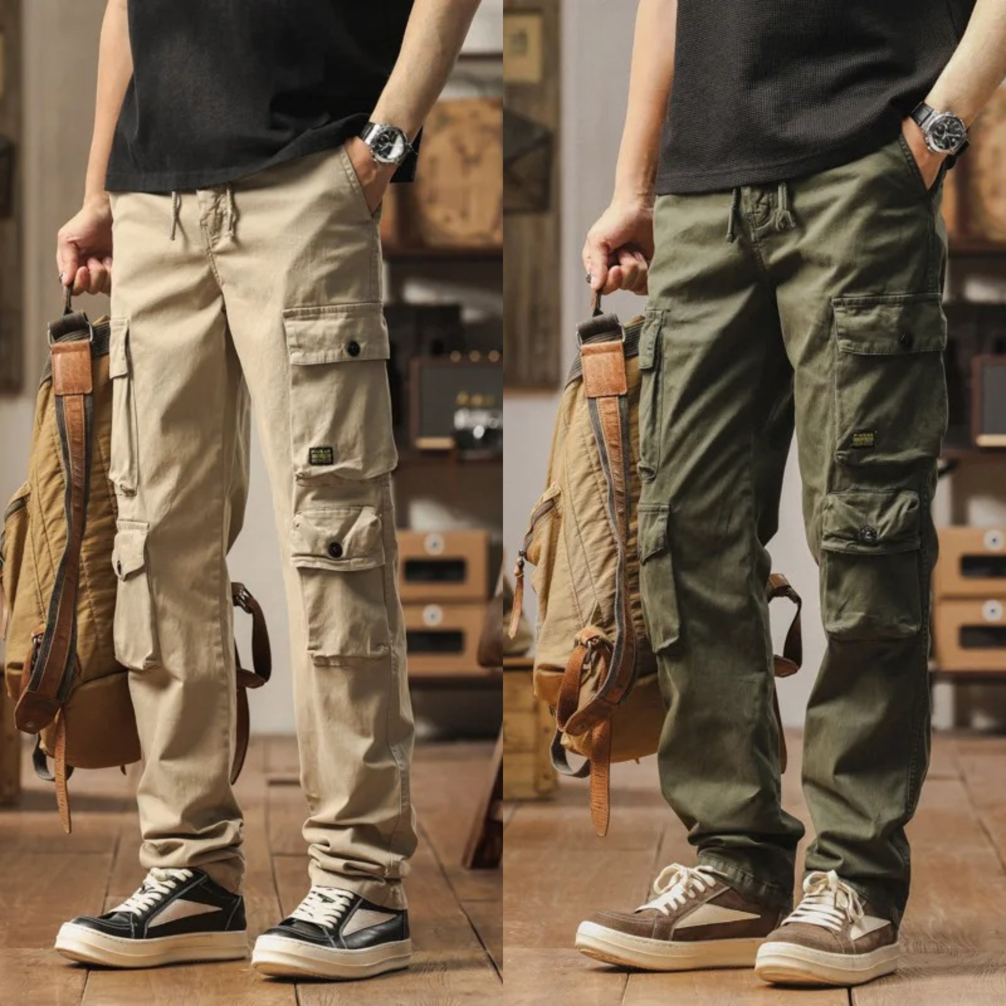 RuggedTrail Multi-Pocket Cargo Pants – Pack of 2