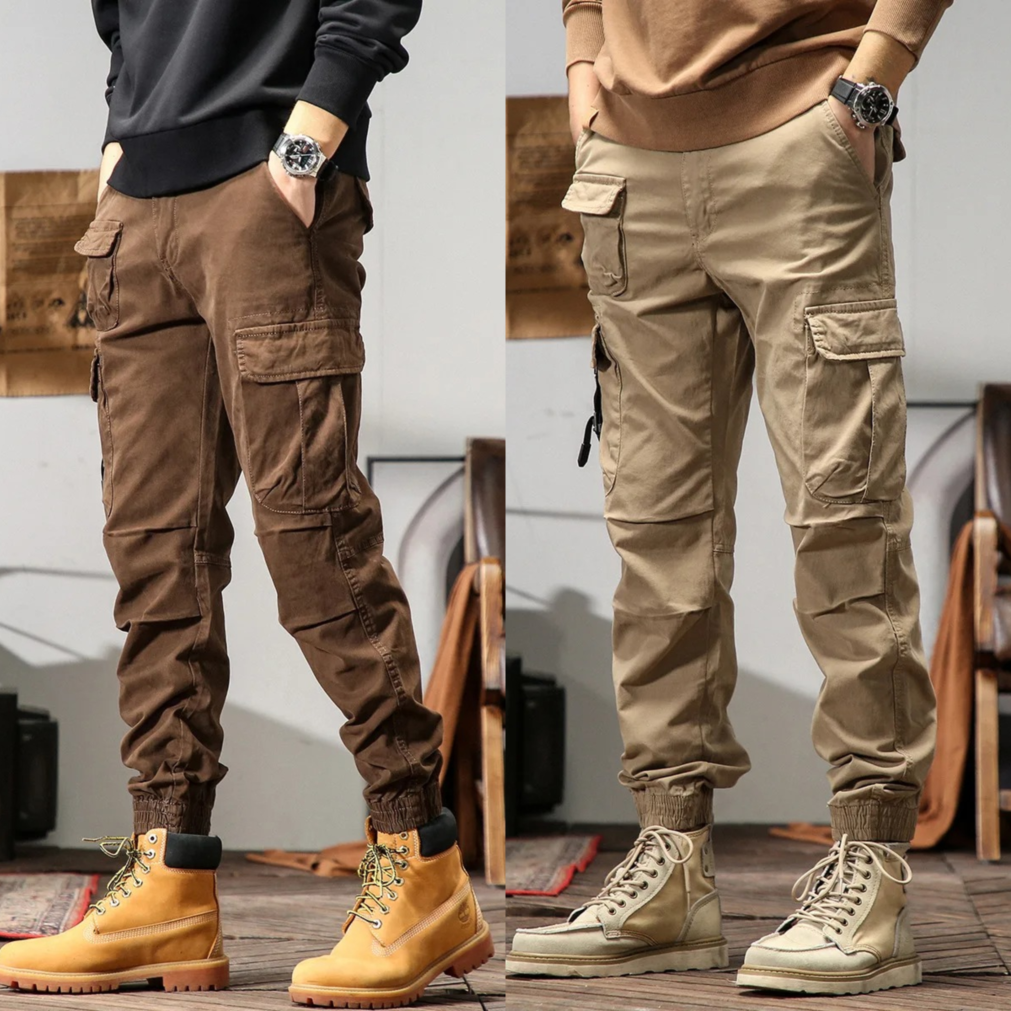 DesertStorm Utility Cargo Joggers – Pack of 2