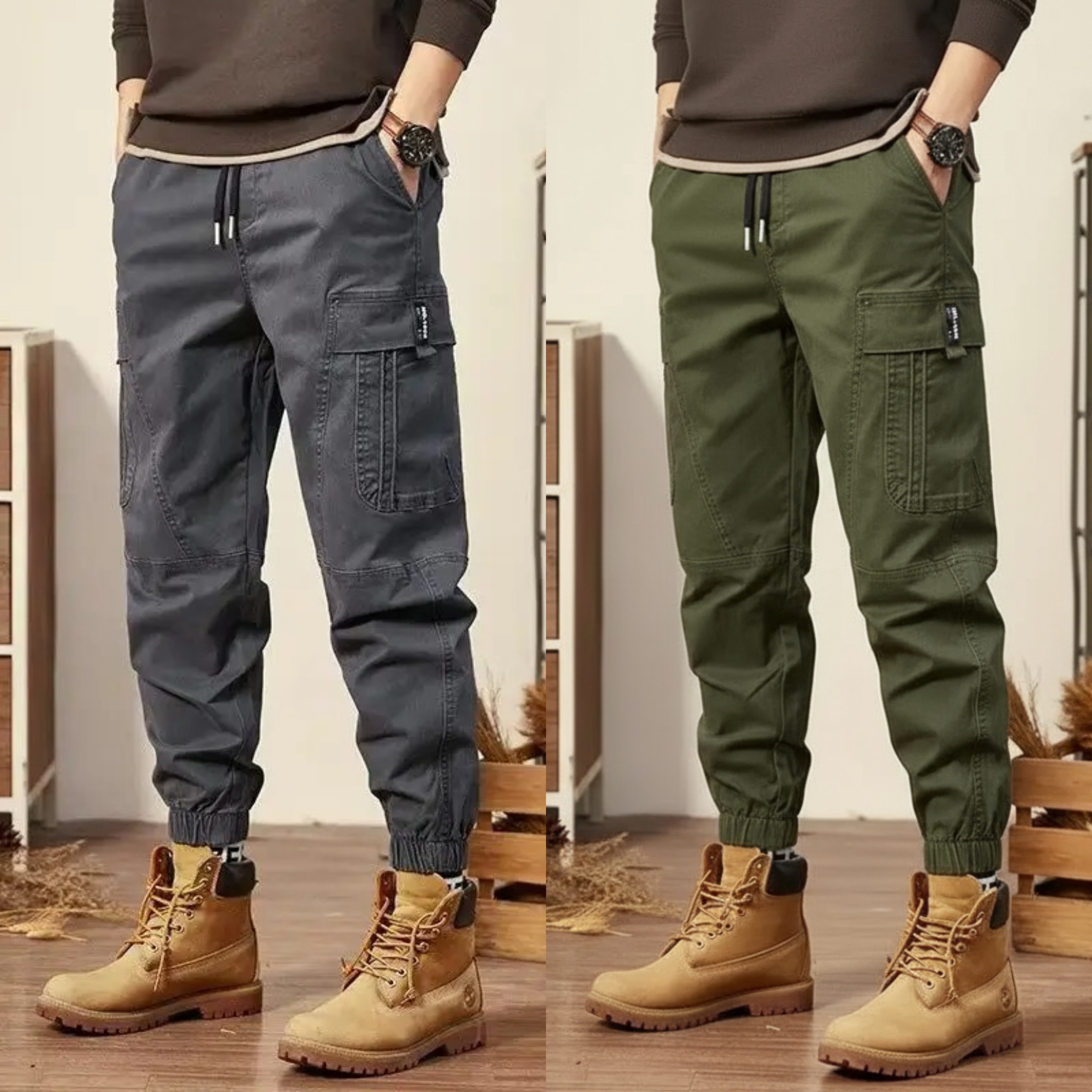 StreetForge Jogger Cargo Pants – Pack of 2