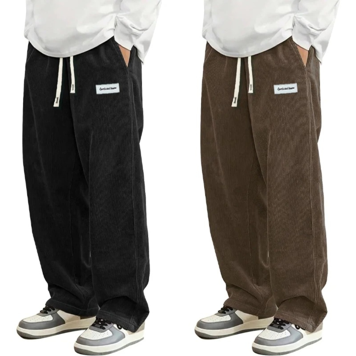 Urban Loom Corduroy Wide Leg Comfort Pants Pack of 2