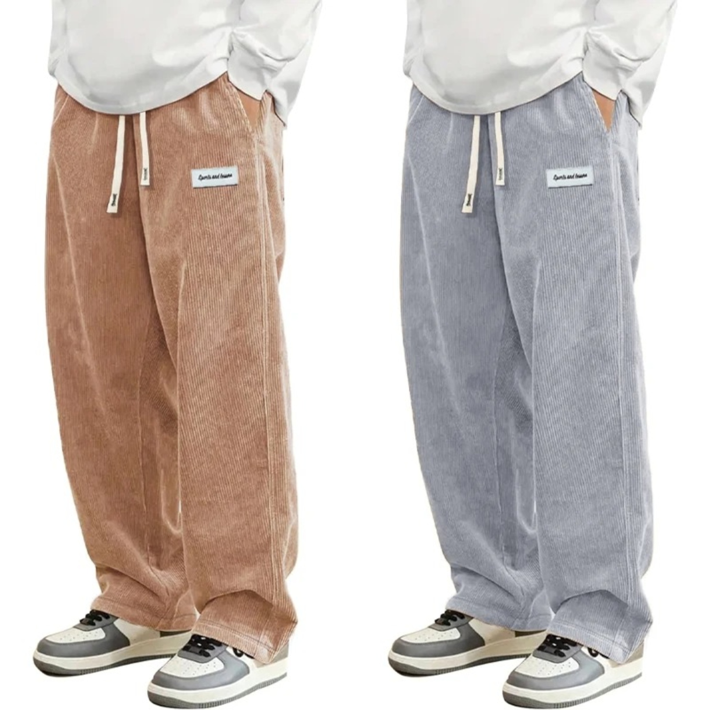 Retro Velvet Corduroy Relaxed Fit Lounge Pants Pack of 2