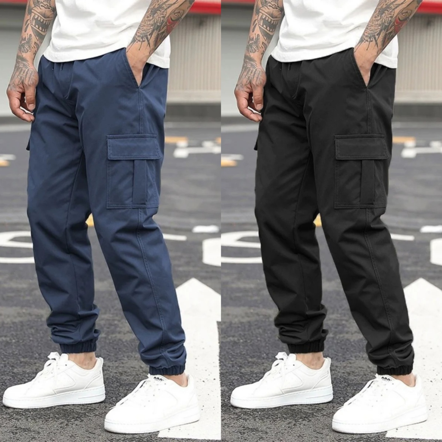 UrbanFlex Tactical Cargo Joggers – Pack of 2