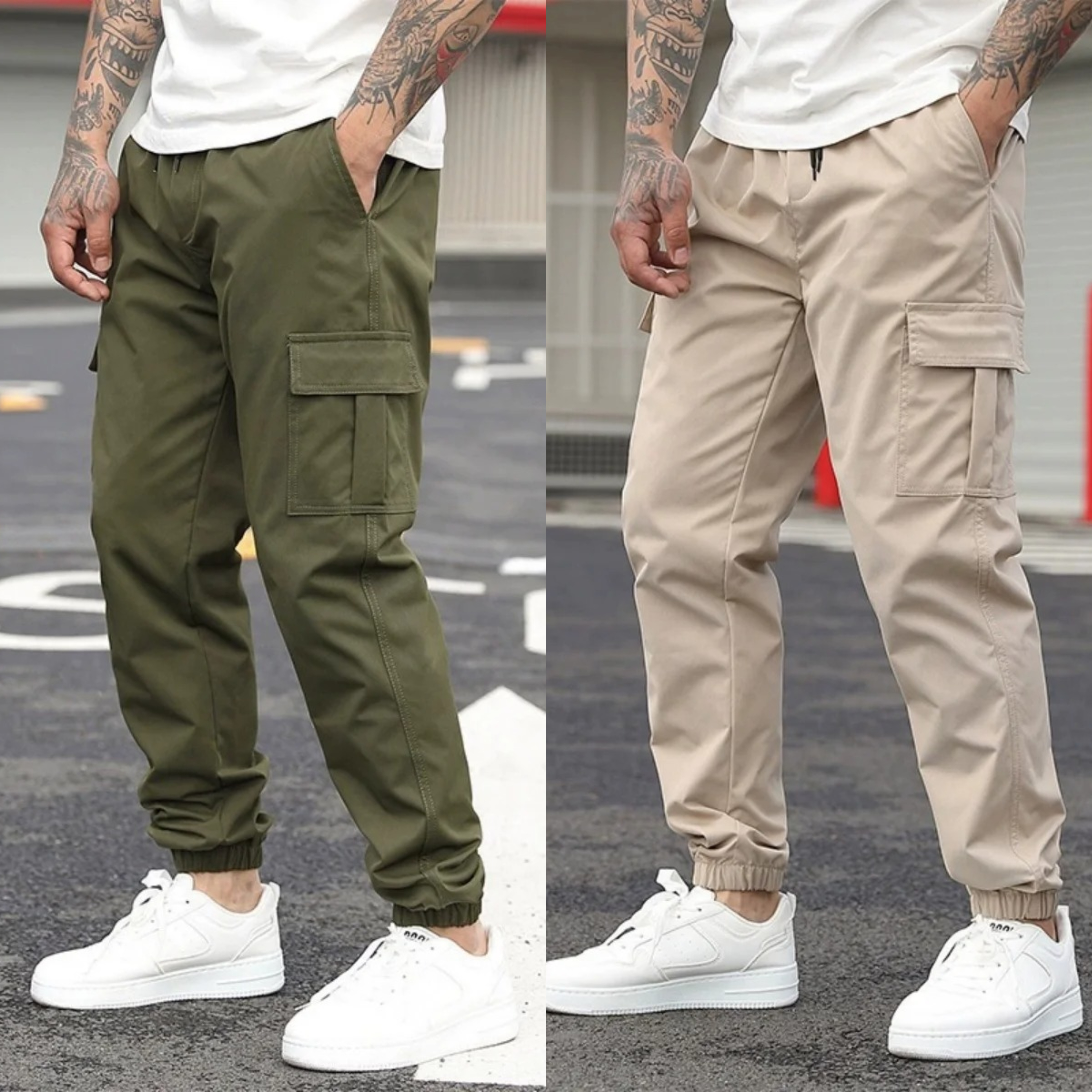 UrbanFlex Tactical Cargo Joggers – Pack of 2