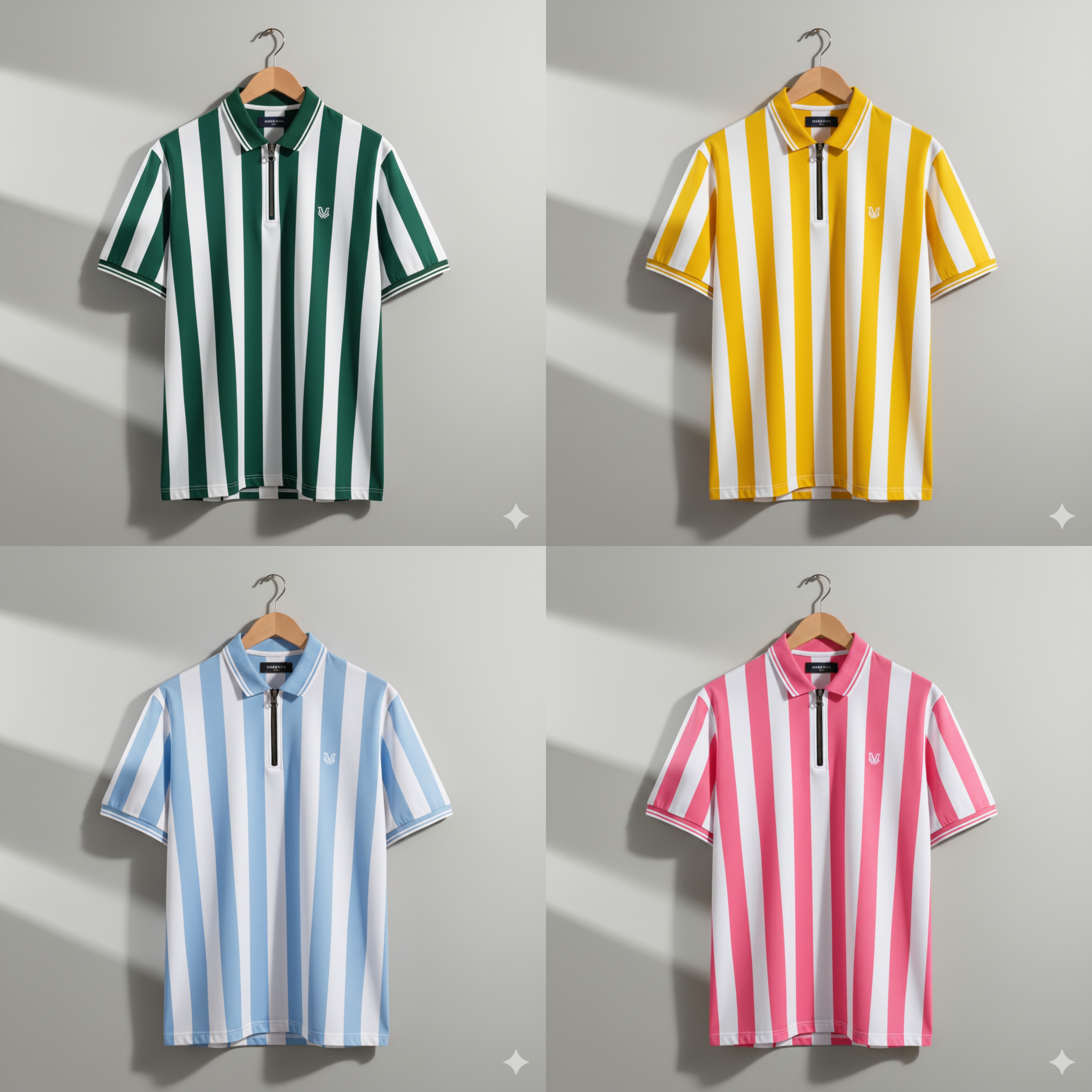 Retro Stripe Polo Pack (Set of 4)