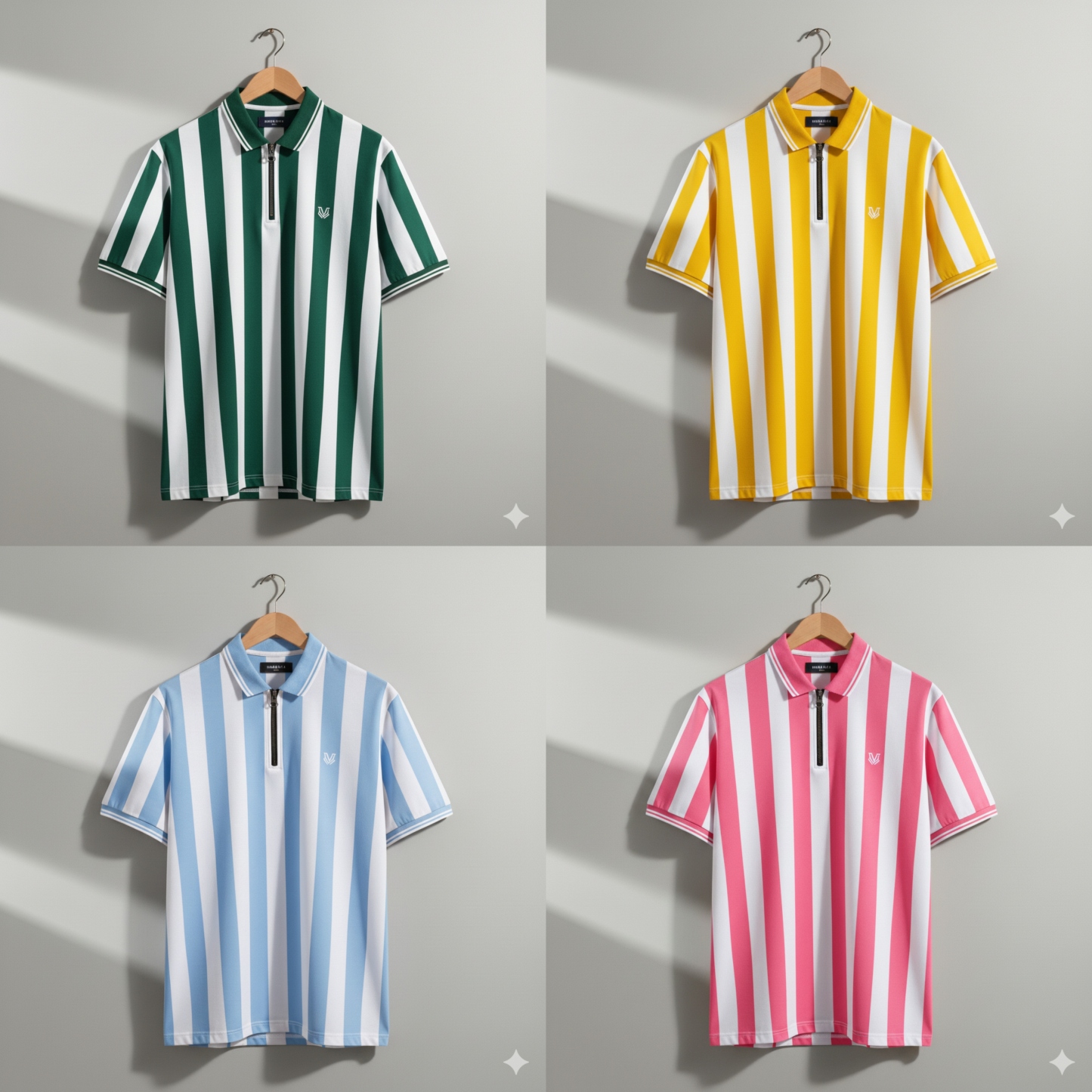 Retro Stripe Polo Pack (Set of 4)