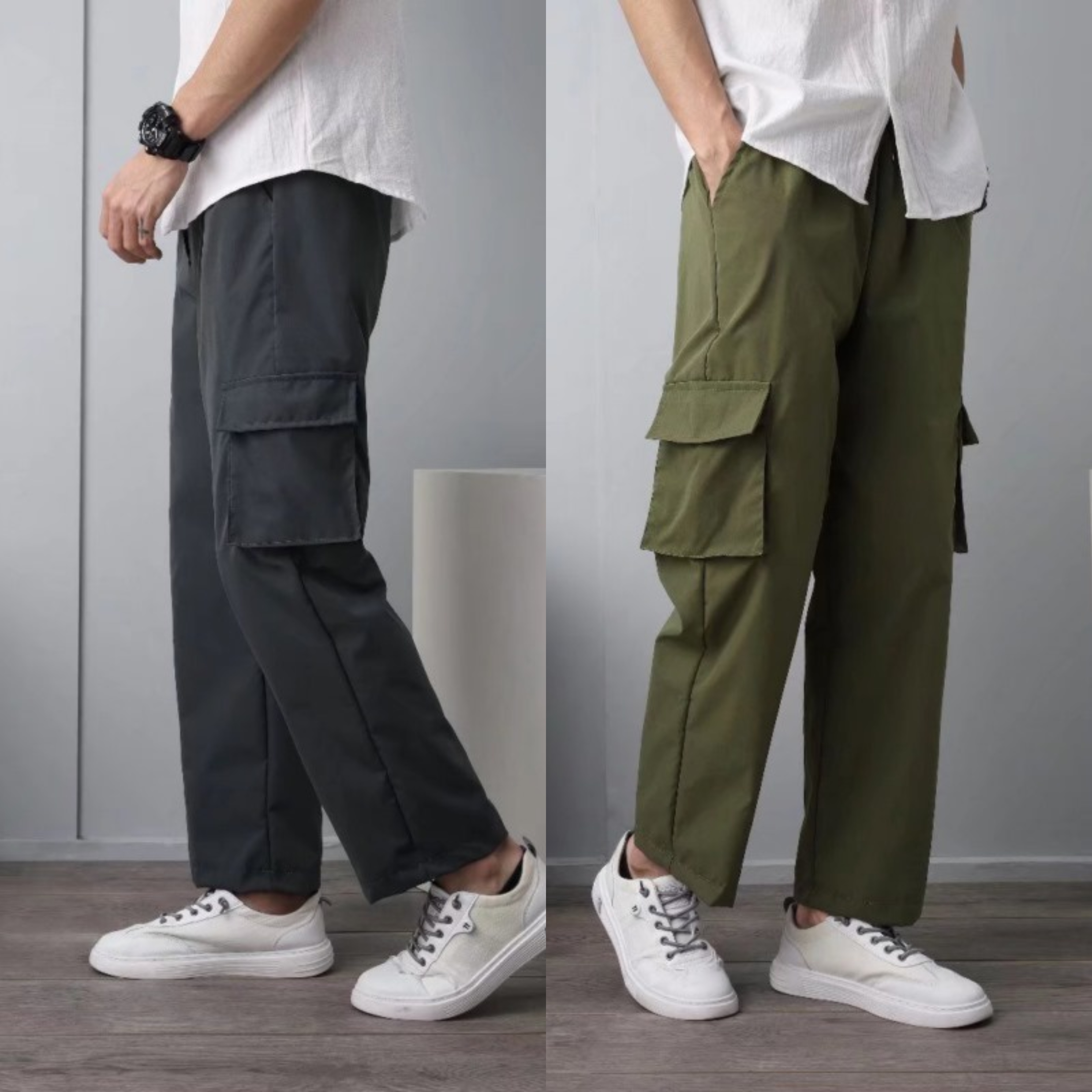 Men’s Dual-Tone Utility Cargo – Pack of 2