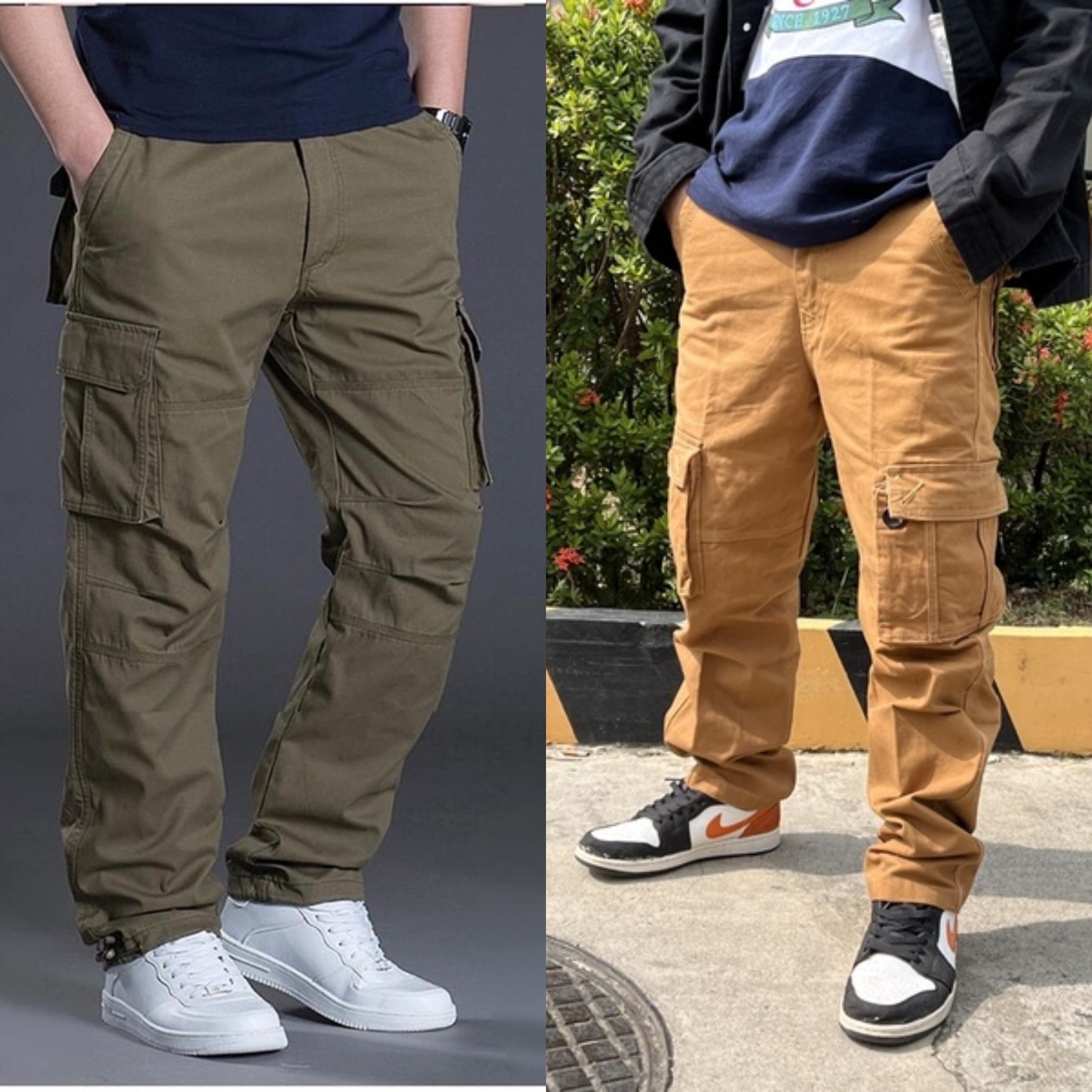 Men’s Rugged Cargo Pants – Pack of 2