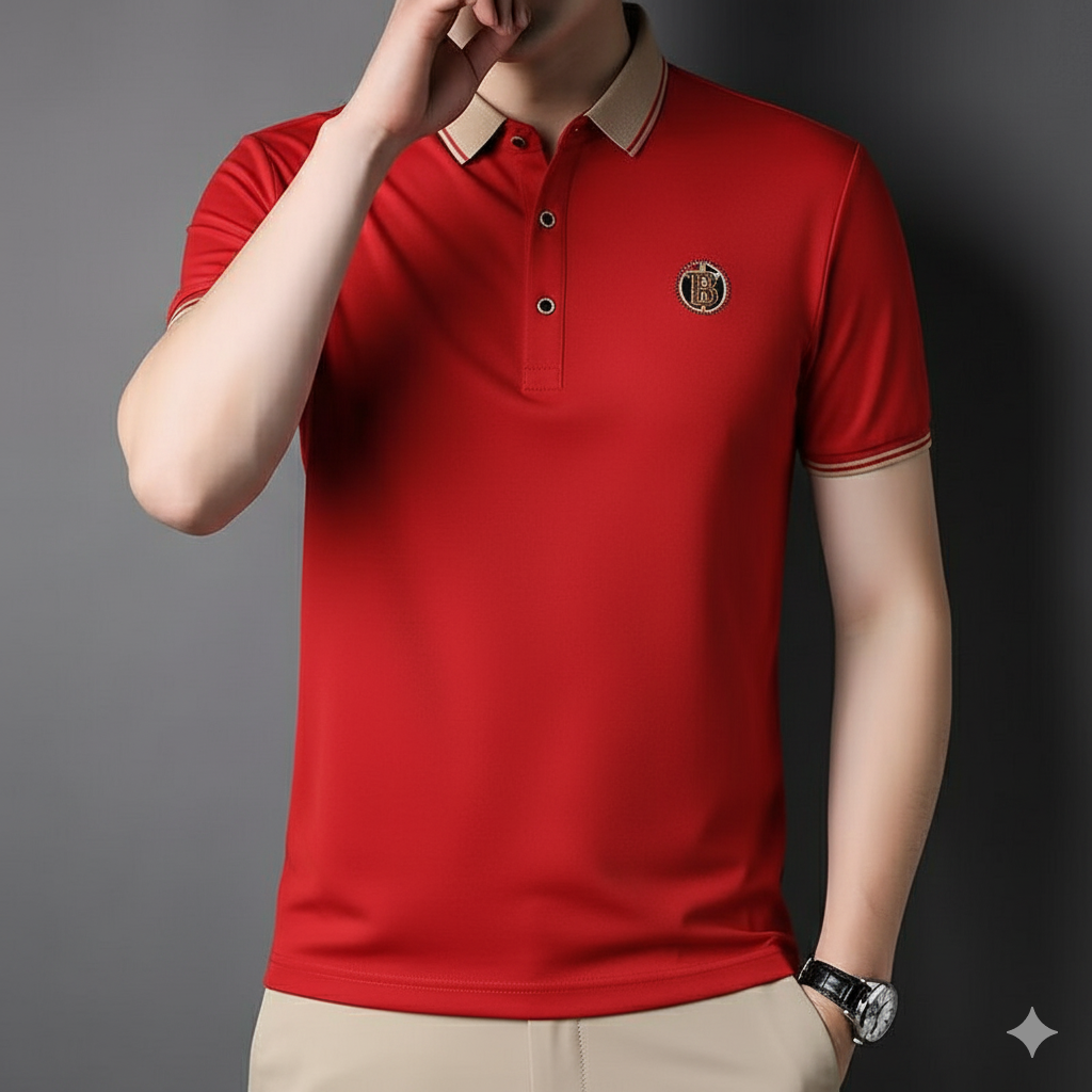 Premium Classic Fit Polo T-Shirt – Pack of 4 (White | Red | Black | Olive Green)