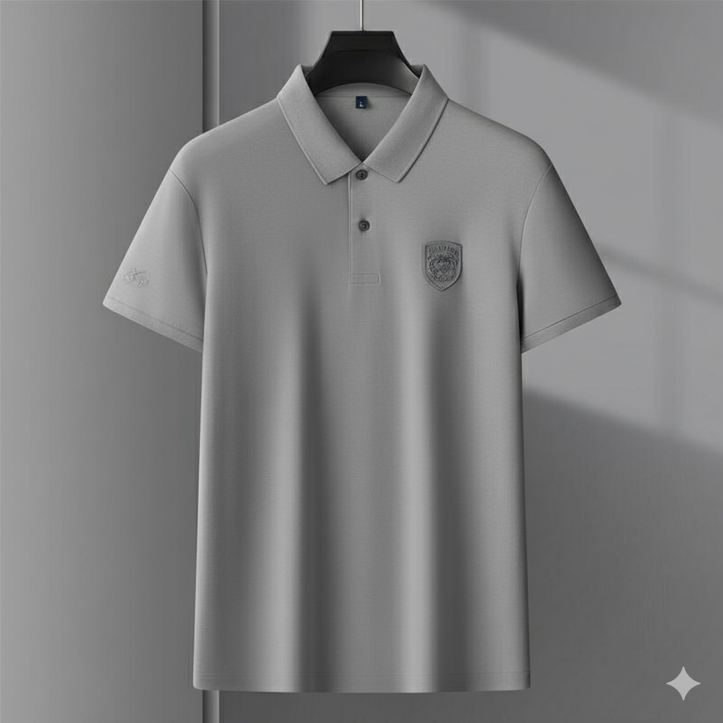 Embroidery Cotton Polo T-Shirt Men