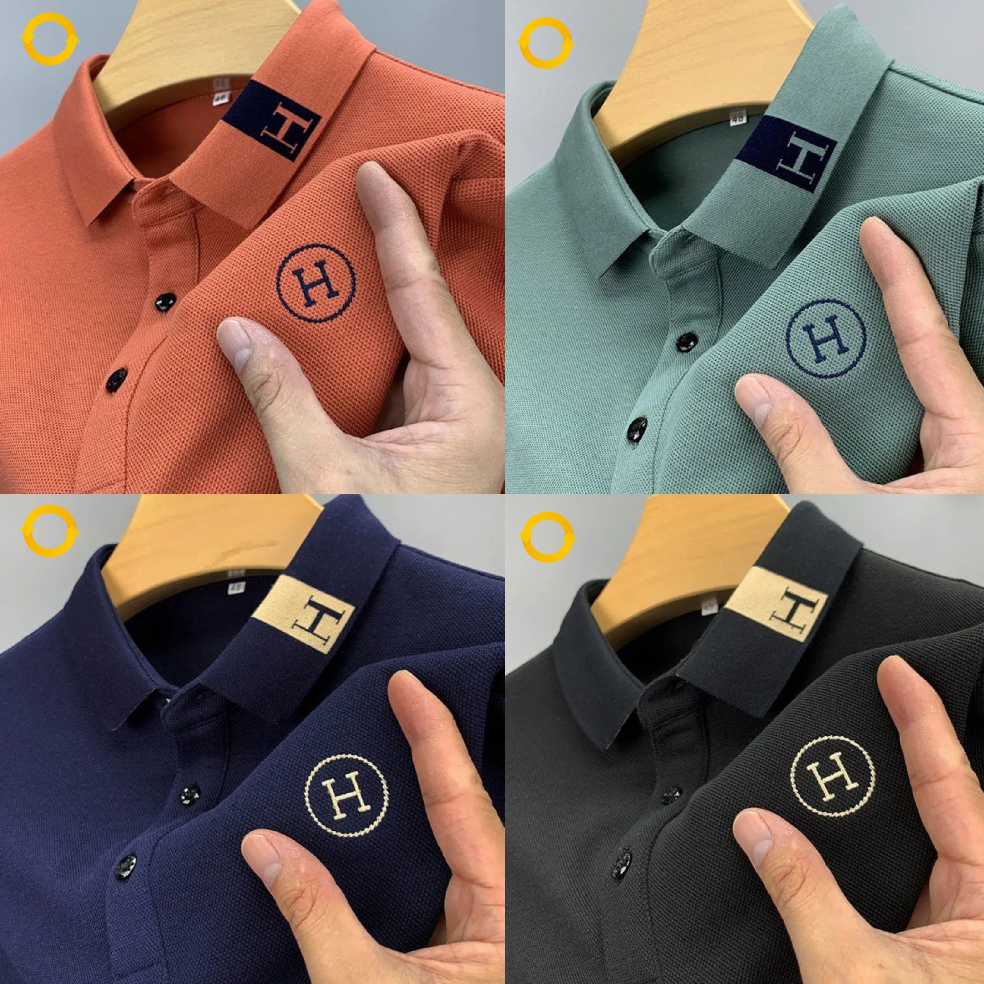 Heritage “H” Monogram Polo Collection – Pack of 4