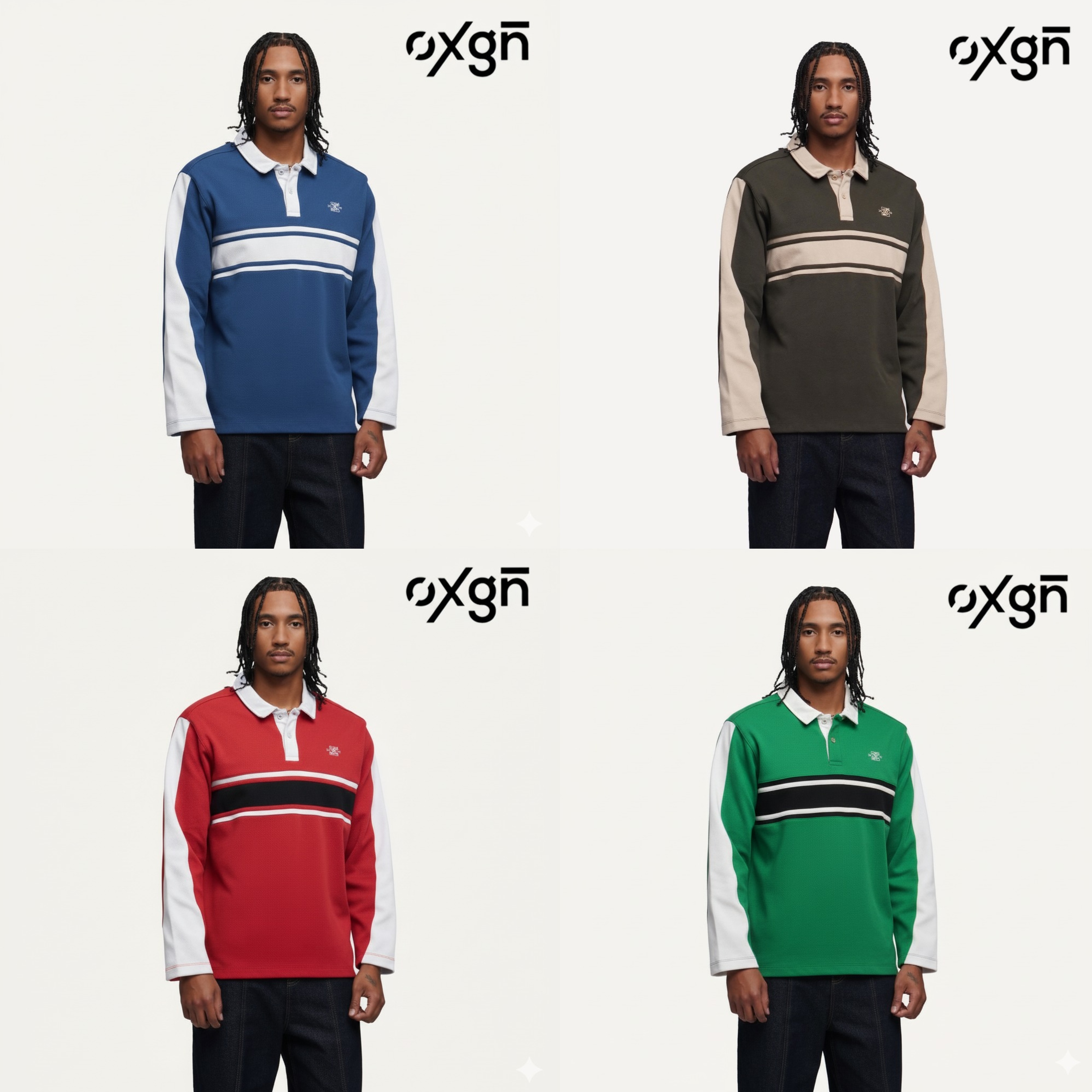 OXYGN Signature Rugby Polo Collection – Pack of 4