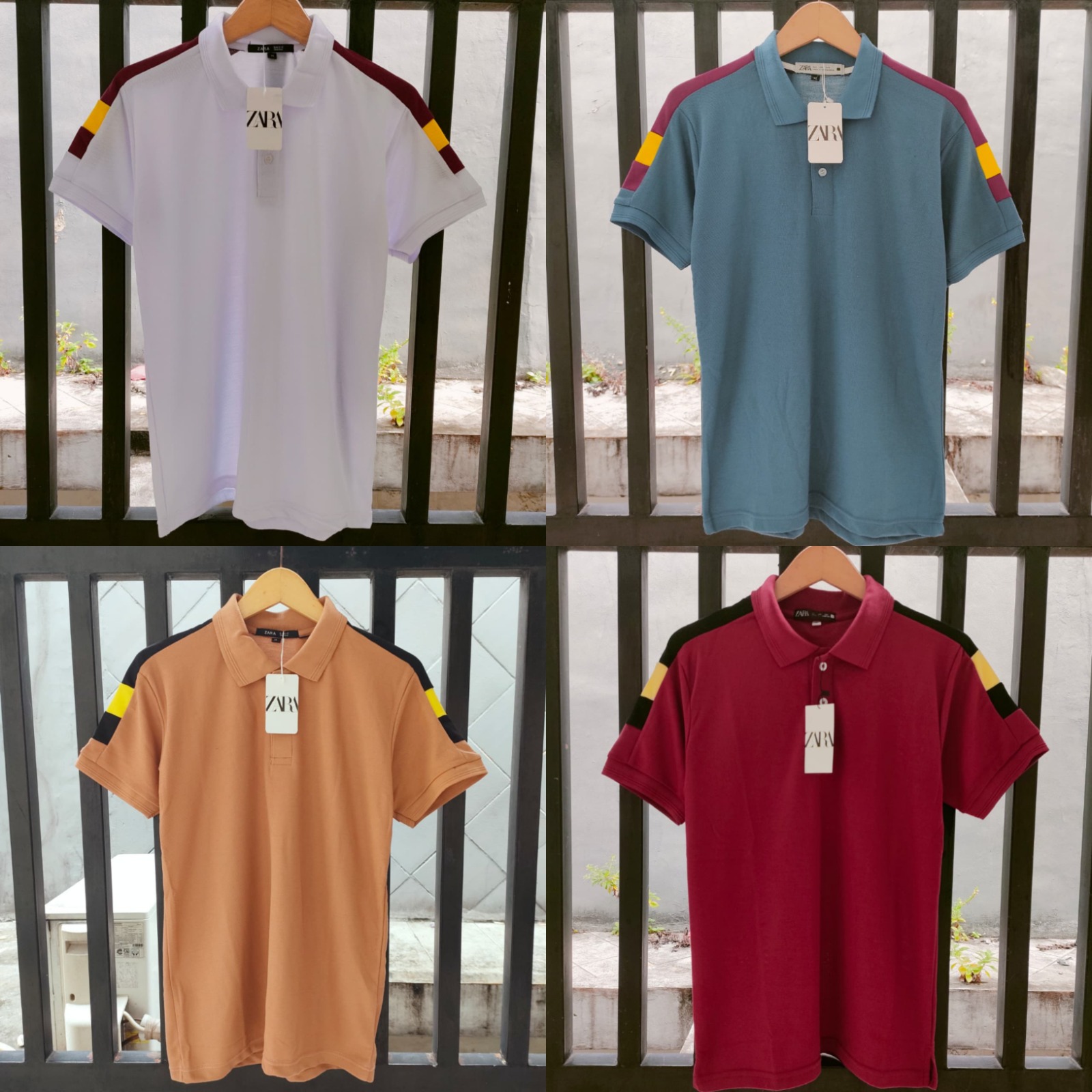 Tri Stripe Shoulder Polo Combo – Pack of 4